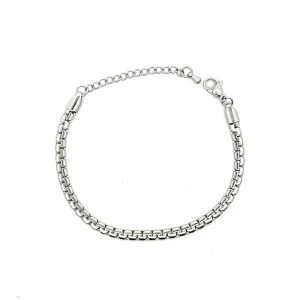PULSEIRA ELO SNAKE INOX 17cm + 5cm Ext