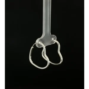 BRINCO ARGOLA CORACAO DE PRATA 22mm