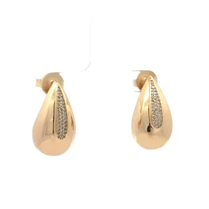 BRINCO GOTA FILETE DE ZIRCONIAS FOLHEADO 15mm