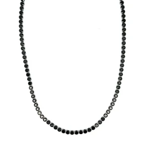 CORRENTE RIVIERA CHOKER BLACK INOX 35cm + 10cm Ext