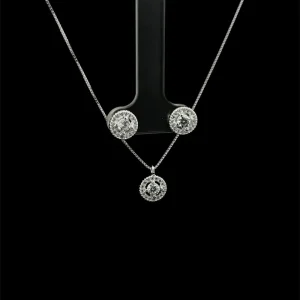 CONJUNTO REDONDO CRISTAL DE PRATA 45cm/9mm
