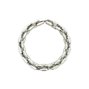 PULSEIRA ELO QUADRADO INOX MASCULINO 19cm