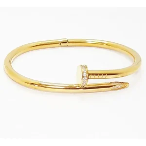 PULSEIRA PREGO DE ACO INOX DOURADO