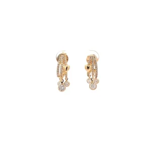 BRINCO ARGOLA ABERTA CRAVEJADA FOLHEADO 7,2mm