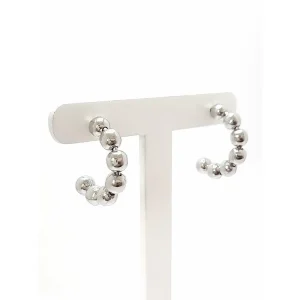 BRINCO ARGOLA ABERTA C/ BOLINHAS INOX 23mm