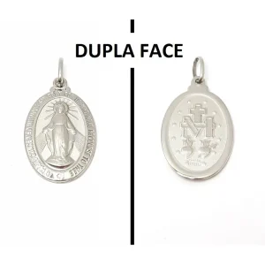 PINGENTE NSRA DAS GRACAS DUPLA FACE INOX 30mm