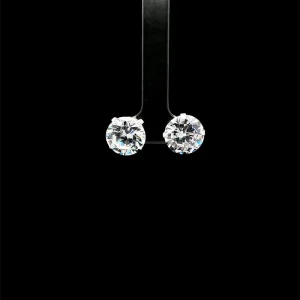 BRINCO PONTO DE LUZ CRISTAL DE PRATA 12mm