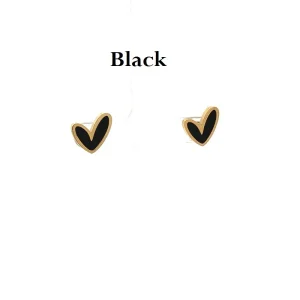 BRINCO CORACAO RESINA BLACK INOX GOLD 12mm