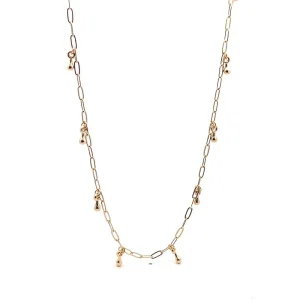 GARGANTILHA CHOKER PININHOS FOLHEADO 35cm + 5cm Ext