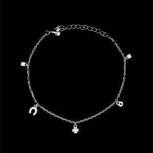 PULSEIRA DE PRATA C/ RODIO 17cm + 3cm Ext
