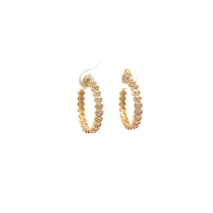 BRINCO ARGOLA CORACOES C/ ZIRCONIAS FOLHEADO 21mm