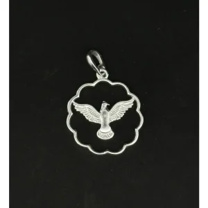 PINGENTE DIVINO ESPIRITO SANTO DE PRATA 20mm