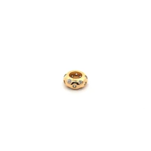 PINGENTE SEPARADOR C/ ZIRCONIAS FOLHEADO 11mm
