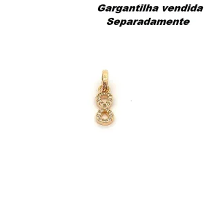PINGENTE INFINITO C/ ZIRCONIAS FOLHEADO