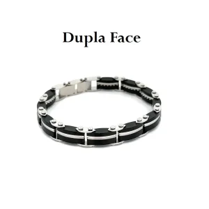 PULSEIRA DUPLA FACE INOX/INOX BLACK 21cm