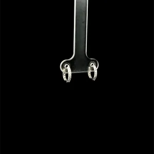 BRINCO ARGOLA CLICK DE PRATA C/ RODIO 11mm