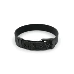 PULSEIRA CINTA BLACK P/ PINGENTES INOX 21cm/10mm