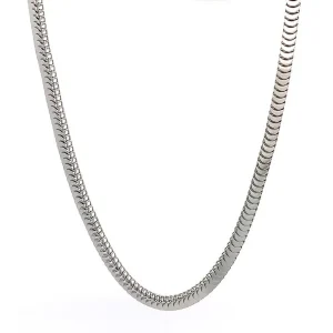 GARGANTILHA CHOKER ESCAMA LISA INOX 35cm + 8cm Ext
