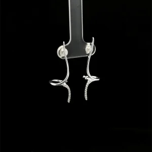 BRINCO PALITO EARHOOK DE PRATA 38mm