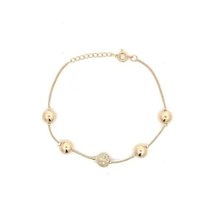 PULSEIRA BOLAS FOLHEADO 17cm + 3cm Ext
