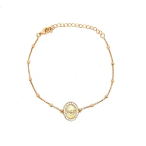 PULSEIRA ESPIRITO SANTO FOLHEADO 18cm + 5cm Ext
