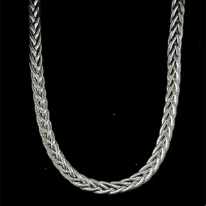 GARGANTILHA TRANÇADA INOX 45cm