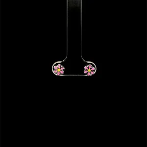 BRINCO BABY FLOR DE PRATA 6,3mm