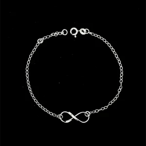 PULSEIRA INFINITO DE PRATA 17cm + 2cm Ext