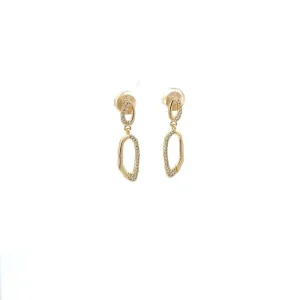BRINCO PENDURICALHO CRAVEJADO FOLHEADO 8mm