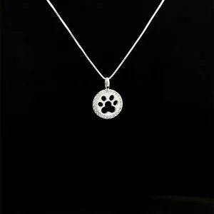 GARGANTILHA PET DE PRATA 45cm/13mm