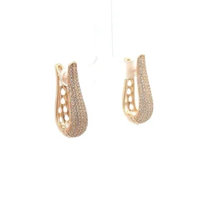 BRINCO ARGOLA CLICK CRAVEJADA FOLHEADO 18mm