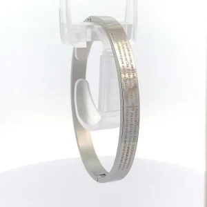 PULSEIRA MASCULINO DE INOX C/ ORACAO PAI NOSSO