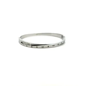 PULSEIRA BRACELETE ROMANOS C/ CRISTAIS INOX