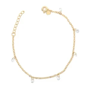 PULSEIRA CRISTAIS FOLHEADO 18cm + 5cm Ext