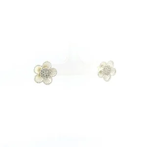 BRINCO FLOR DE PRATA 13mm