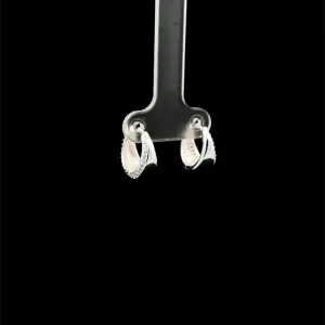 BRINCO ARGOLA CLICK DE PRATA C/ RODIO 14mm