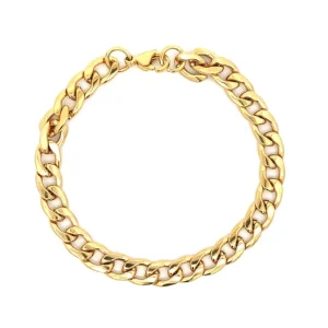 PULSEIRA GRUMET INOX GOLD 21cm/8mm