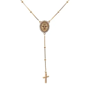 TERCO DIVINO ESPIRITO SANTO CRAVEJADO FOLHEADO 60cm
