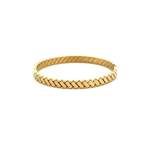 PULSEIRA BRACELETE VAZADO INOX GOLD
