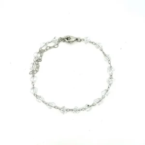 PULSEIRA CRISTAIS DE RODIO 18cm + 5cm Ext
