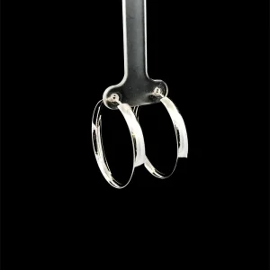 BRINCO ARGOLA MEIA CANA DE PRATA 30mm