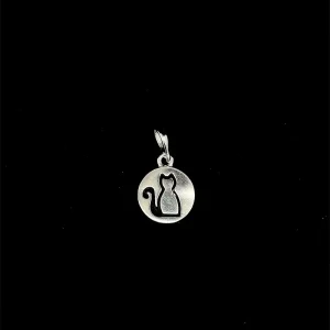 PINGENTE GATO MEDALHINHA DE PRATA