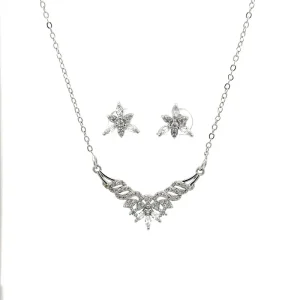 CONJUNTO CRAVEJADO DE RODIO 45cm + 5cm Ext