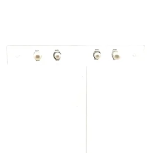 DUO DE BRINCOS BOLINHAS PEROLA INOX 5 e 4mm
