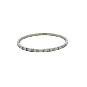PULSEIRA BRACELETE C/ CRISTAIS INOX
