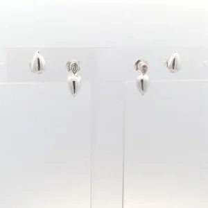 DUO DE BRINCOS GOTA LISA DE PRATA 5mm