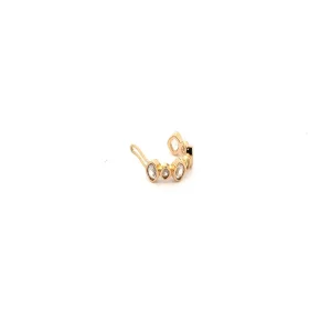 PIERCING FAKE CRISTAIS FOLHEADO 13mm