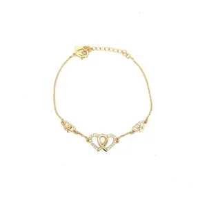 PULSEIRA CORACOES FOLHEADO 17cm + 3cm Ext