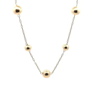 GARGANTILHA CHOKER BOLAS FOLHEADO 32cm + 8cm Ext