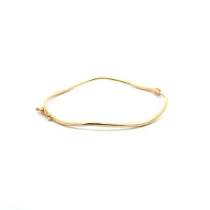 PULSEIRA BRACELETE TORCIDA FOLHEADO